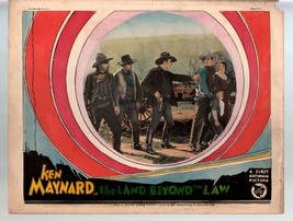 Land Beyond The Law 11x14 Silent Western Lobby Card Ken Maynard - $72.75