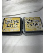 Tim Holtz NIP Fossilized Amber Distress Ink &amp; Distress Oxide Ink Set 3x3... - €12,95 EUR