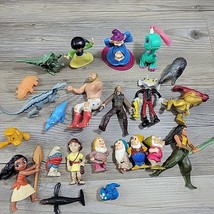 Mixed Lot of Vintage Toy Figures PVC Plastic Disney WWF Dinosaurs Smurfs - £12.16 GBP