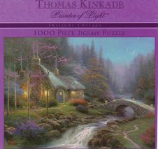 Twilight Cottage Thomas Kinkade Puzzle 1000 Pieces - £22.93 GBP