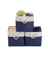 Cube Storage Organizer Bins | Box Storage Cube Basket With Handles Fabri... - £36.03 GBP