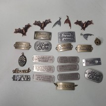 Pendant Lot of 25 Bat Charms Motivational Sayings Jewelry Making Lot - £10.19 GBP