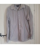 Apt 9 button up grey and white striped shirt - Size M - $17.42