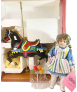 NEW Carousel Kids ALICIA 10&quot; Porcelain Doll &amp; Carousel Horse By: Paradis... - $80.54 CAD