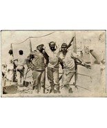 Real Photo Postcard RPPC WW1 Sailors at Work Aboard Ship - AZO Faded - £10.24 GBP
