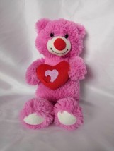 Animal Adventure Pink Bear Holding Red Heart approximately 11 in - £5.52 GBP