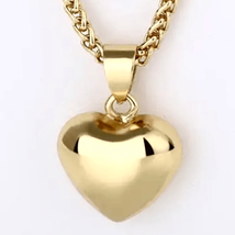 BAG2 Valentine 14k Gold Heart Necklace - £39.56 GBP