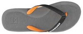 Quiksilver Haleiwa Mens Guys Flip Flop Sandals Grey Orange New - $22.99