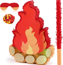 Small Camping Campfire Pinata Fake Flame Party Birthday Party Decoration... - £33.99 GBP