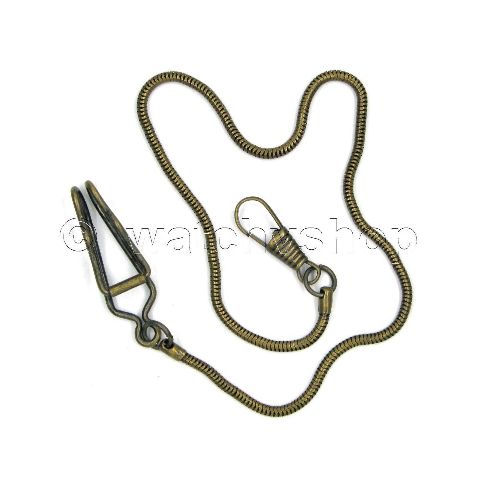 Pocket Watch Chain New Bronze Color Snake Chain for Men with Belt Clip FC23 - $13.99