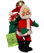 Annalee Dolls Mobilitee Vintage Santa Claus + Christmas Gift Sack &amp; Horn... - $41.64 CAD