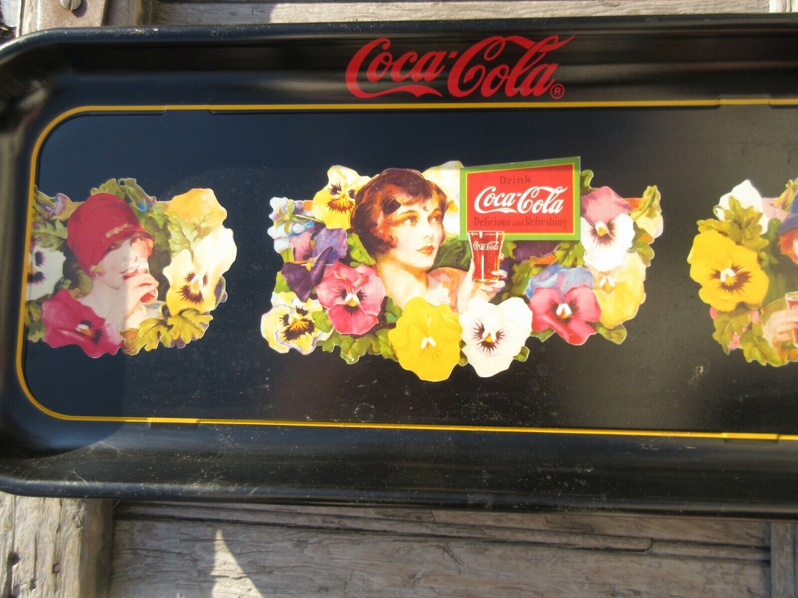  Vintage Coca Cola large Pansey Flappers 1930s tray  Sign Advertisement  1987 - $82.87