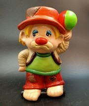 Vintage Colorful Ceramic Clown Piggy Bank 7 In Tall, Repainted &amp; Restored - £9.34 GBP