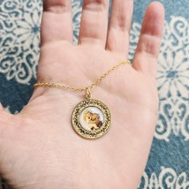 Vintage Dainty Gold Saint St Anthony Medallion Medal Necklace - $39.99