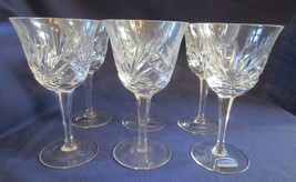 Gorham Cherrywood Clear Crystal Lot of 6 Wine Glasses with stickers - £95.90 GBP
