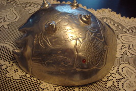 Arthur Court Aluminum Shell/Bowl with stone eyes fishes, gorgeous! RARE - £95.77 GBP