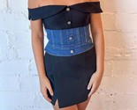 Blue Blush Cowgirl Contrast Top Denim - $28.00