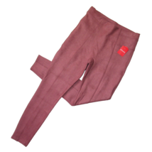 NWT SPANX 20322R Faux Suede Leggings in Rich Rose Seamed Pull-on Pants L - $71.28