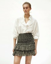 Isabel Marant Etoile Womens Smocked Floral Printed Tier Mini Naomi Skirt Sz M 36 - £137.35 GBP