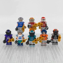 8pcs Rugby Football Players NFL Super Bowl Minifigures Set Bills Chiefs ... - £14.95 GBP