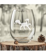 Cute Fox Etched Glasses - Wine, Champagne, Pint Glasses, Shot Glass - $467.85 MXN+