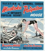 Paignton House on Lake Rosseau Brochure Port Carling Muskoka Canada 1960 - £30.06 GBP
