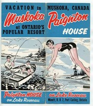 Paignton House on Lake Rosseau Brochure Port Carling Muskoka Canada 1960 - £29.97 GBP