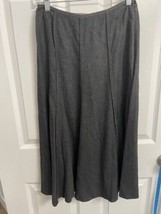 J. Jill Women Wool Blend Lagenlook Gray Tweed Skirt Midi/maxi Skirt XS P... - $22.44