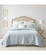 Laura Ashley King Size Quilt Set Cotton Reversible Bedding With, Breeze ... - $121.99