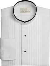 Neil Allyn Men&#39;s Size L 34-35 Tuxedo Shirt Black Banded Collar with 1/2&quot;... - $34.60