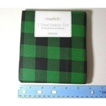 Buffalo Check Green Black Precut Sewing Fabric 36 x 42-inch Apparel Quilt NEW - $12.17