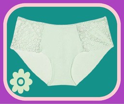 L Spring Green w Daisy Lace NO SHOW Smooth Victorias Secret Hiphugger Panty - £8.77 GBP