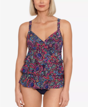 Swim Solutions One Piece Swimsuit Navy Multicolor Size 12 $99 - Nwt - £14.08 GBP