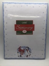 NEW IP Gartner Santa/Snowman w/ Snowflake Border Stationery Count Of 100... - £12.54 GBP