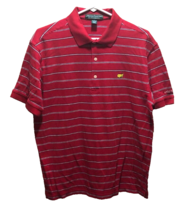 Masters Golf Augusta Georgia 60&#39;s Two-Ply Pima Cotton Red Striped Polo S... - $12.86