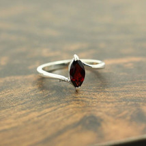 Garnet Gemstone Solid 925 Sterling Silver Stackable Women Ring Jewelry - $9.90+
