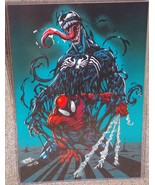 Marvel Spider-Man vs Venom Glossy Print 11 x 17 In Hard Plastic Sleeve - £19.71 GBP