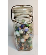 Acme 5 Star Shield Square Jar w Lid &amp; Wire Bail Embossed Assortment of M... - $99.00