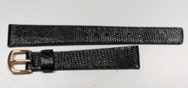 NOS SEIKO LADIES BLACK 13MM REPLACEMENT LIZARD LEATHER WATCH BAND ST8404 - $29.69