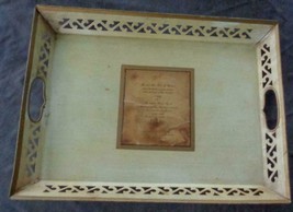 Vintage Hand Painted Decorative Tray - Beautiful Tray - Very Old - Decoupaged - £38.21 GBP