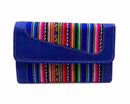 Mia Jewel Shop Multicolored Tribal Striped Print Leather Trifold Wallet ID Windo - £17.51 GBP