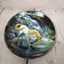 The Danbury Mint The Magic Touch Plate By Ken Barr Unicorn Fantasyland 1993 - £6.98 GBP