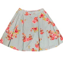Matilda Jane Hello Lovely Natural Beauty Aqua Pleated Floral Skirt Size ... - $19.79