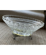 Vintage Glass Silvertone Footed Candy  Dish - £6.43 GBP