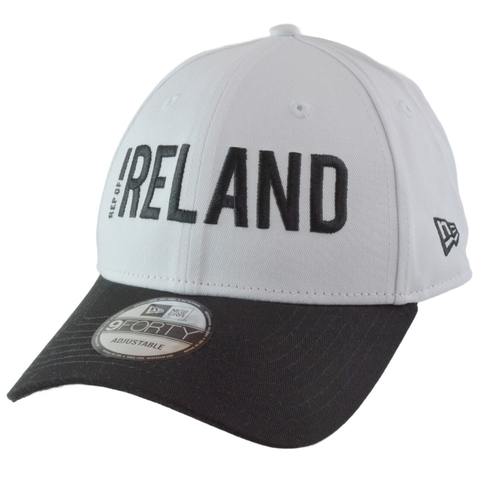 Ireland International Football Team New Era 940 FAI White Adjustable Soccer Hat