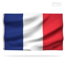 Drapeau France avec oeillet métalliques 150x90cm haute qualité - £12.96 GBP