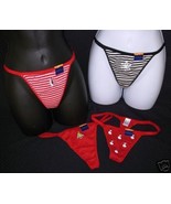 New lot 4 CHARTER CLUB size XS Christmas Holiday red cotton THONG PANTIE... - $19.50