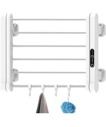 Luxurious Electric Towel Drying Rack Wall-Mounted Timer &amp; Temperature Co... - $62.99