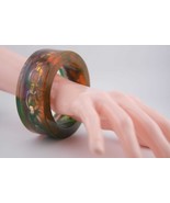 Christian Lacroix Green and Amber Resin Lucite Bangle Bracelet – Vintage - $300.00