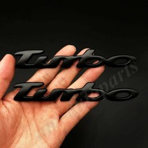 2pcs  Black Turbo T Car Trunk Rear Emblem  Decal Sticker 2.0 3.0 - £74.89 GBP